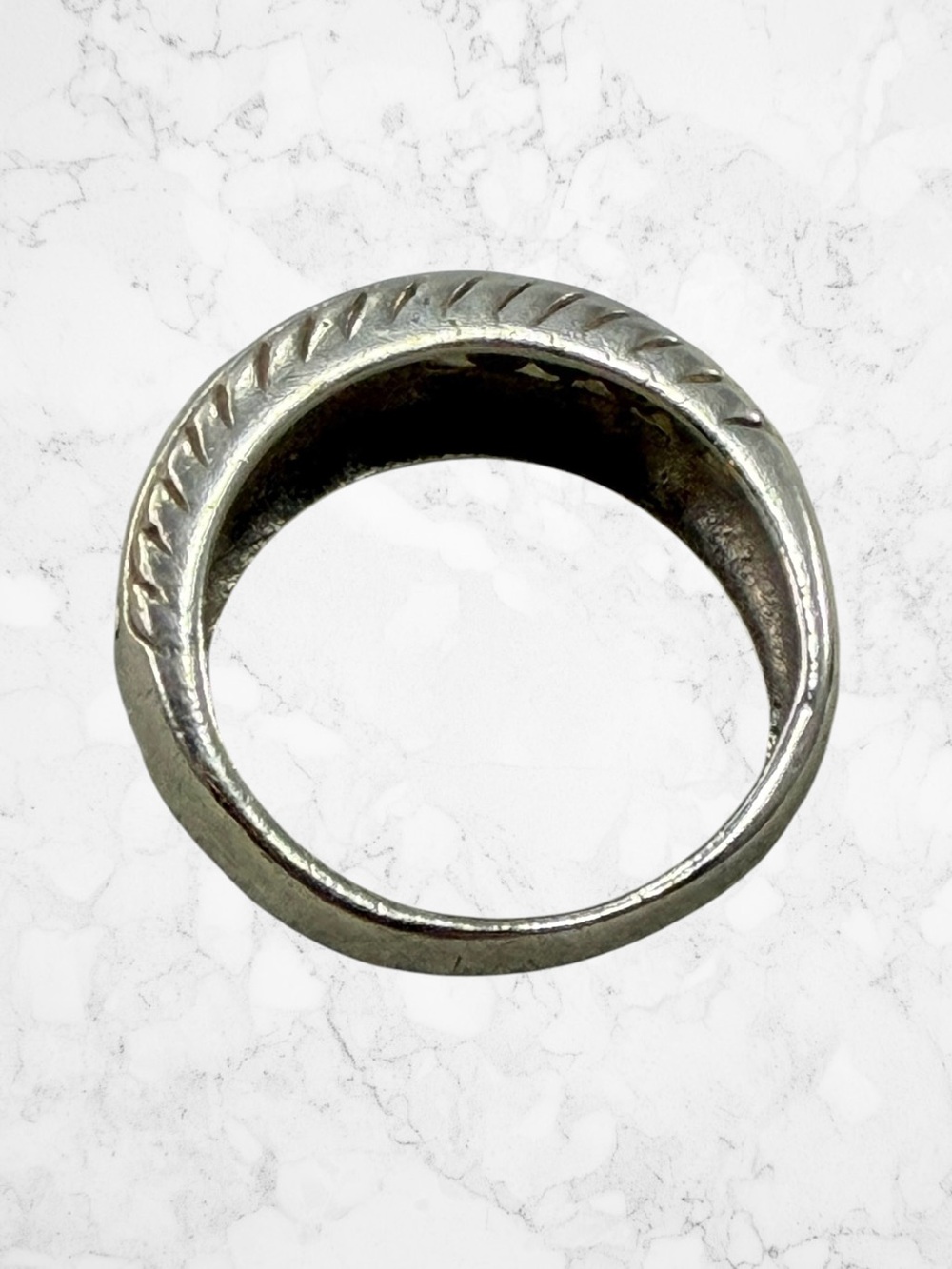 Vintage Sterling Silver 925 Ornate Scroll Rope Ring Size 7 Cheryl Wadsworth CW - Picture 3 of 9